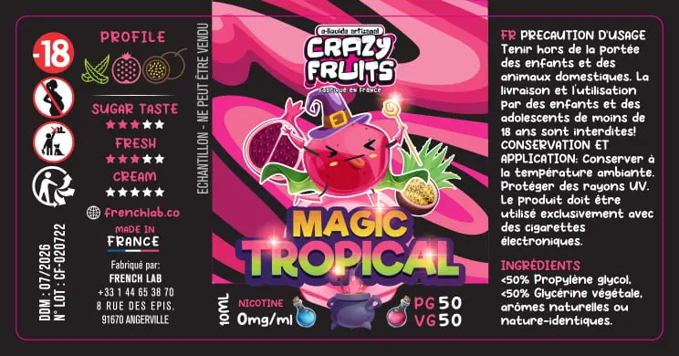 30X60 10ML CRAZY-FRUITS_TROPICAL_10ML