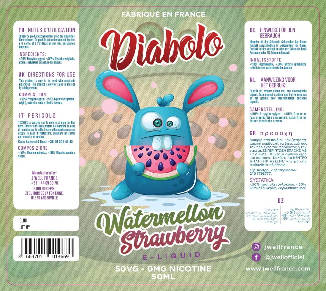 80X90 50ML DIABOLO WATERMELON STRAWBERRY_50ml- VB