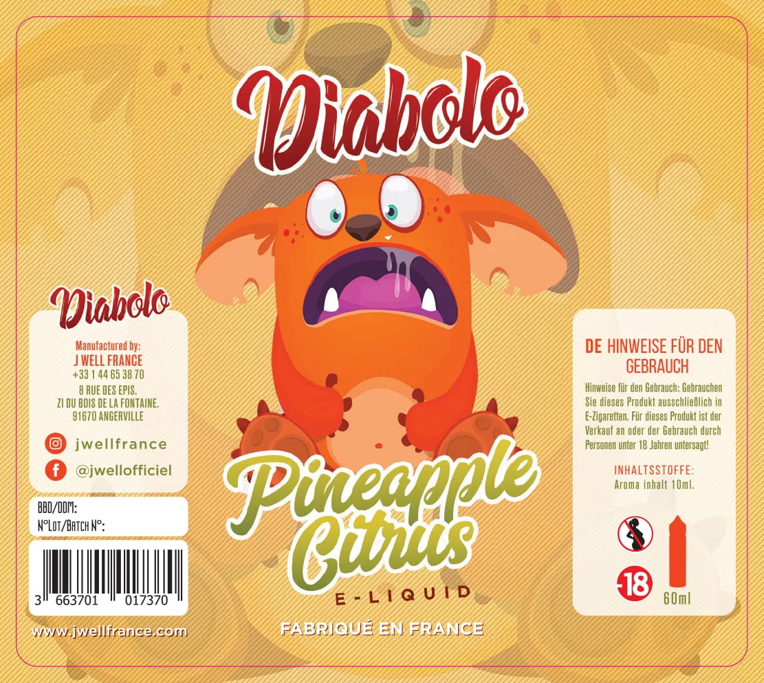 80X90 50ML DIAPC - DIABOLO_PINEAPPLE-CITRUS_60ml- ALLEMAND VB