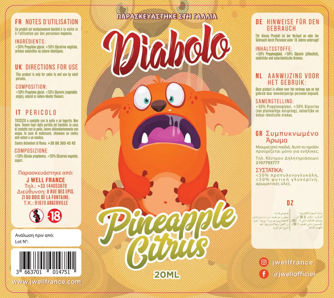 80X90 50ML DIAPI - DIABOLO-20ml Greek_PINEAPPLE - VB
