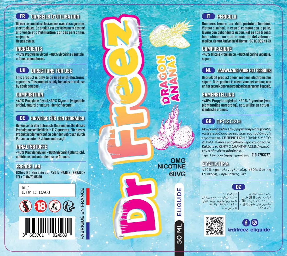 80X90 50ML DR FREEZ_DRAGON-ANANAS_VB