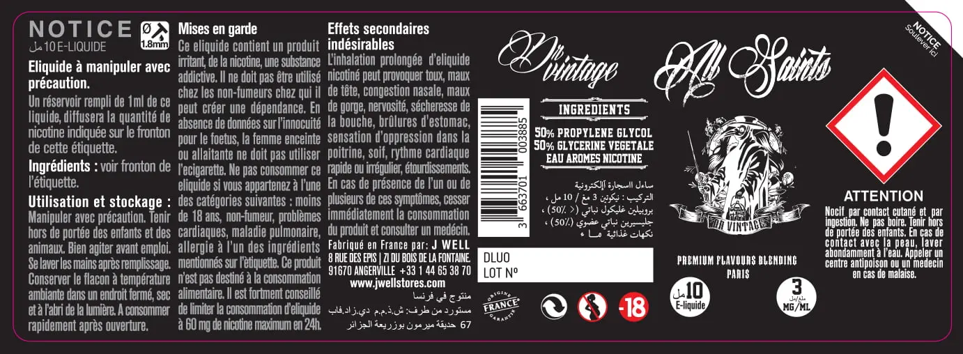 40X114 10ML DR VINTAGE 10ml ALGERIA-3mg
