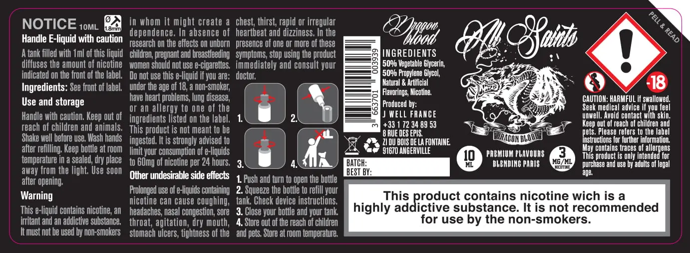 40X114 10ML DRAGON BLOOD 10ml-UK_3MG