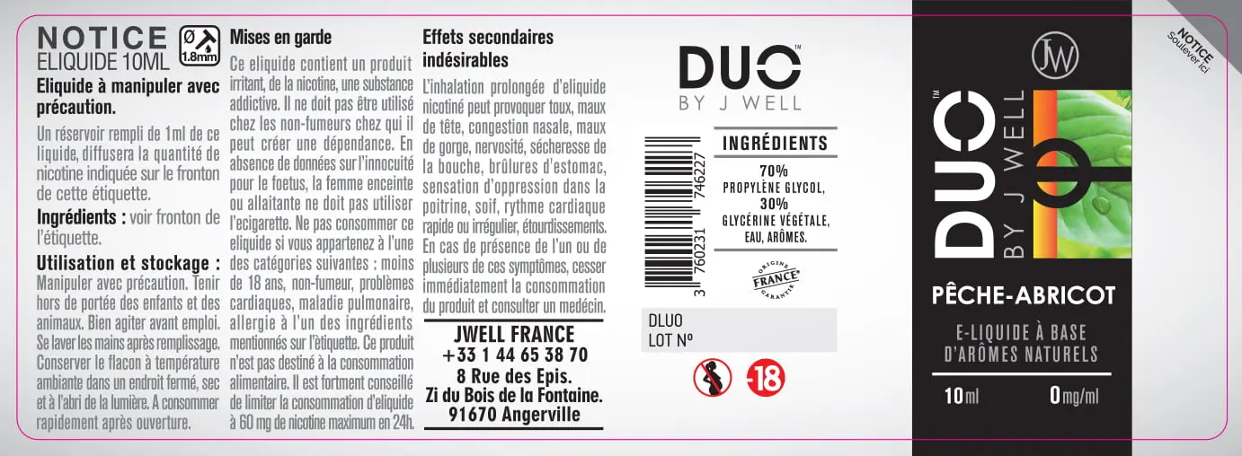 40X114 10ML DUO-PECHE-ABRICOT-10ml-0mg