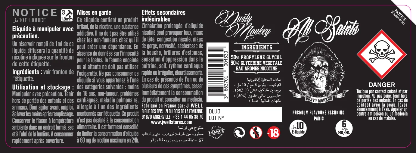 40X114 10ML DUSTY MONKEY 10ml ALGERIA-6mg