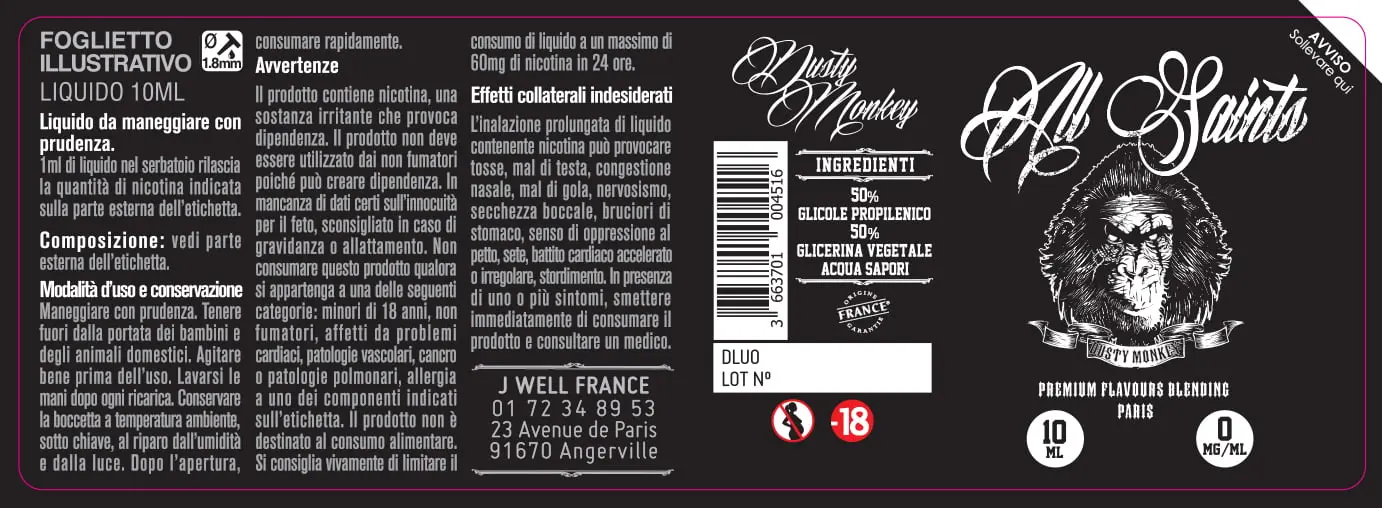 40X114 10ML DUSTY MONKEY 10ml-IT-0mg