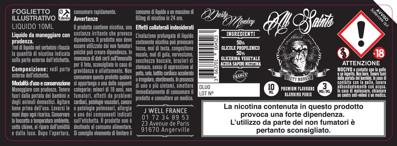40X114 10ML DUSTY MONKEY 10ml-IT-3mg