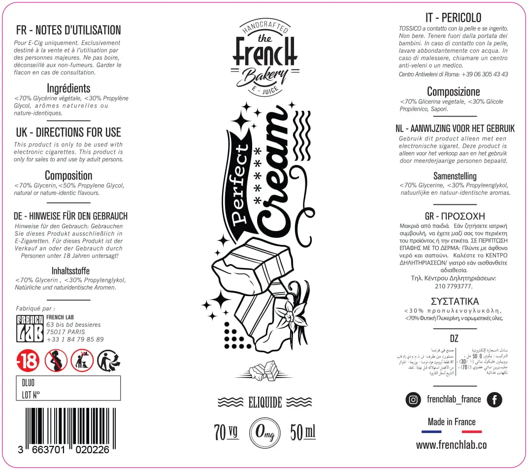 80X90 50ML FRENCH BAKERY- Perfect Cream_50ML