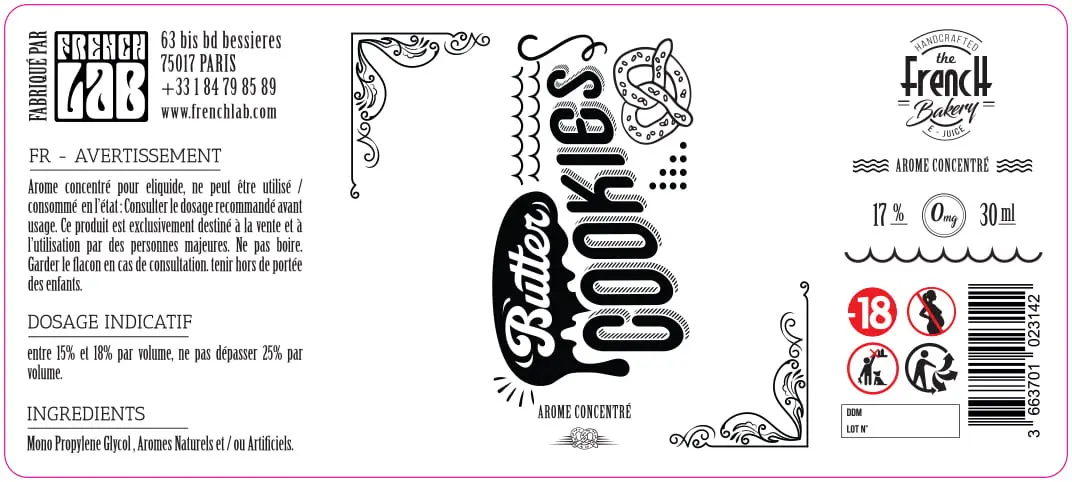 40X90 30ML FRENCH-BAKERY_COOKIES_30ML