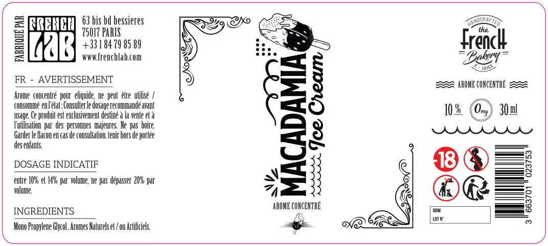 40X90 30ML FRENCH-BAKERY_MACADAMIA_30ML