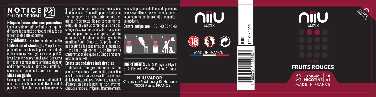 30X125 10ML FRUIT-ROUGES_NIIU-Elixir_10ml_0mg_FR