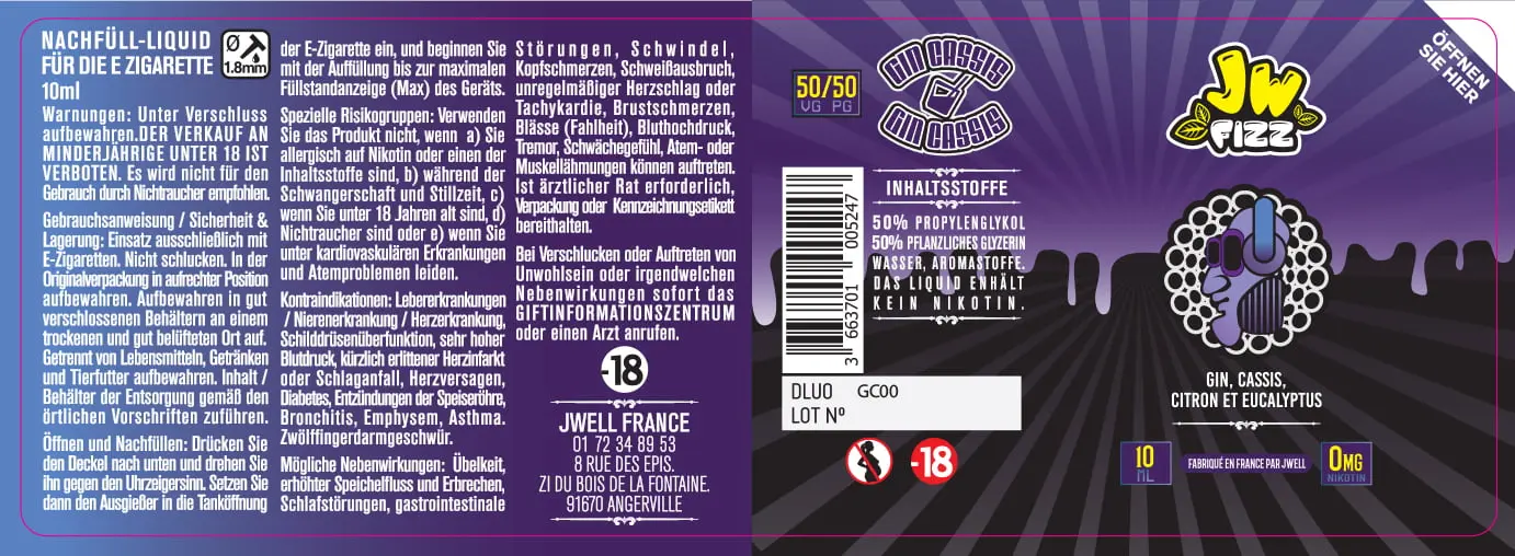 40X114 10ML GIN CASSIS 10ml GERMAN_0mg
