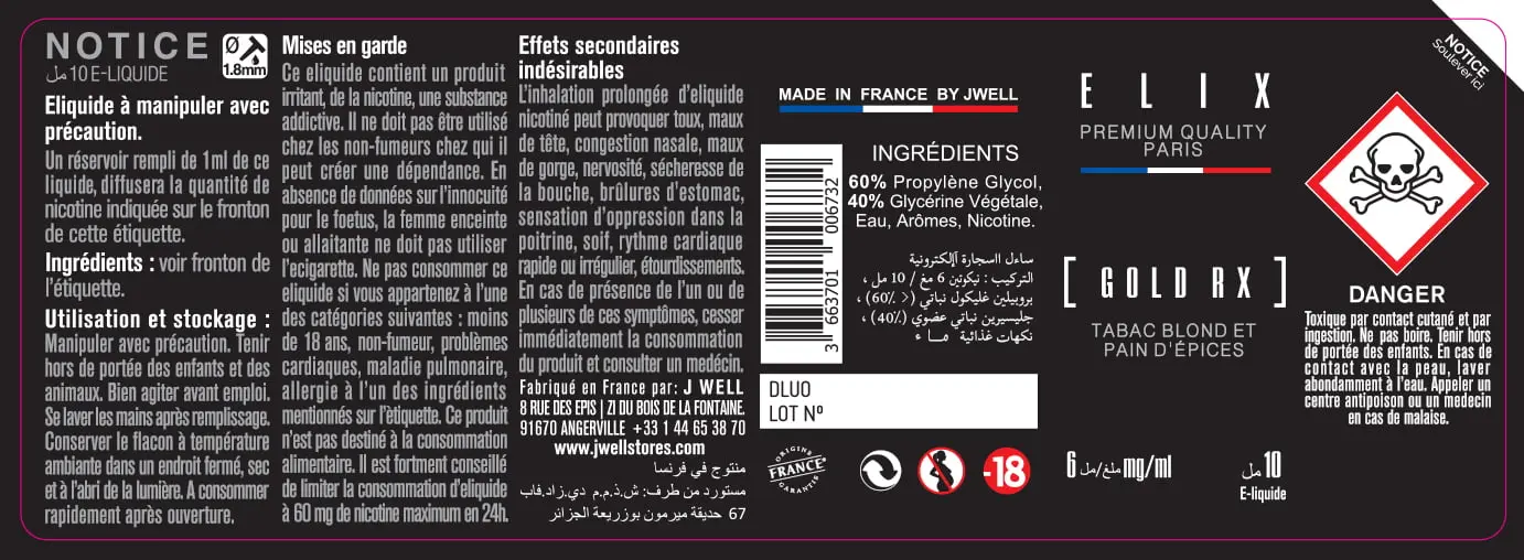 40X114 10ML GOLDRX 10ml ALGERIA-6mg