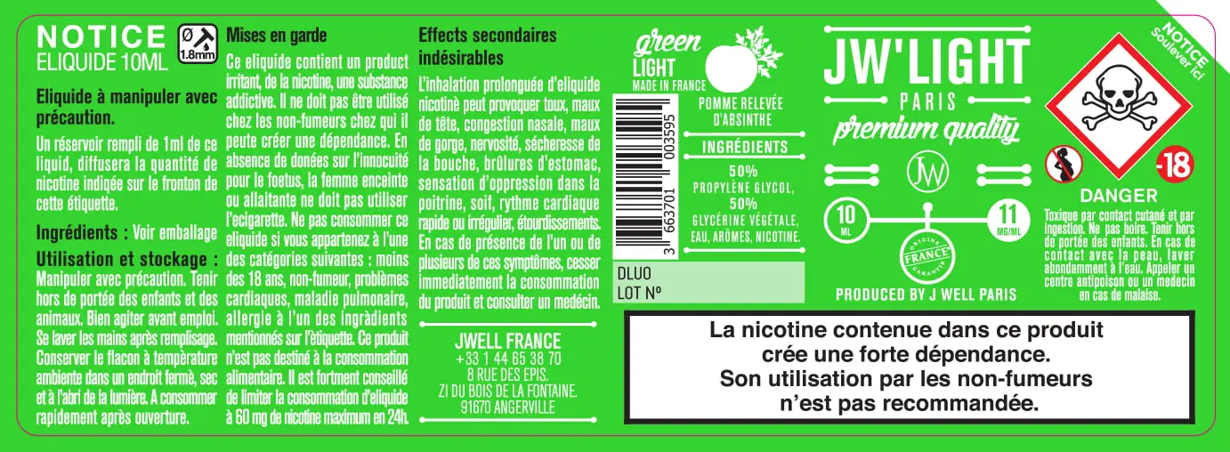 40X114 10ML GREEN-LIGHT-10ml-11mg