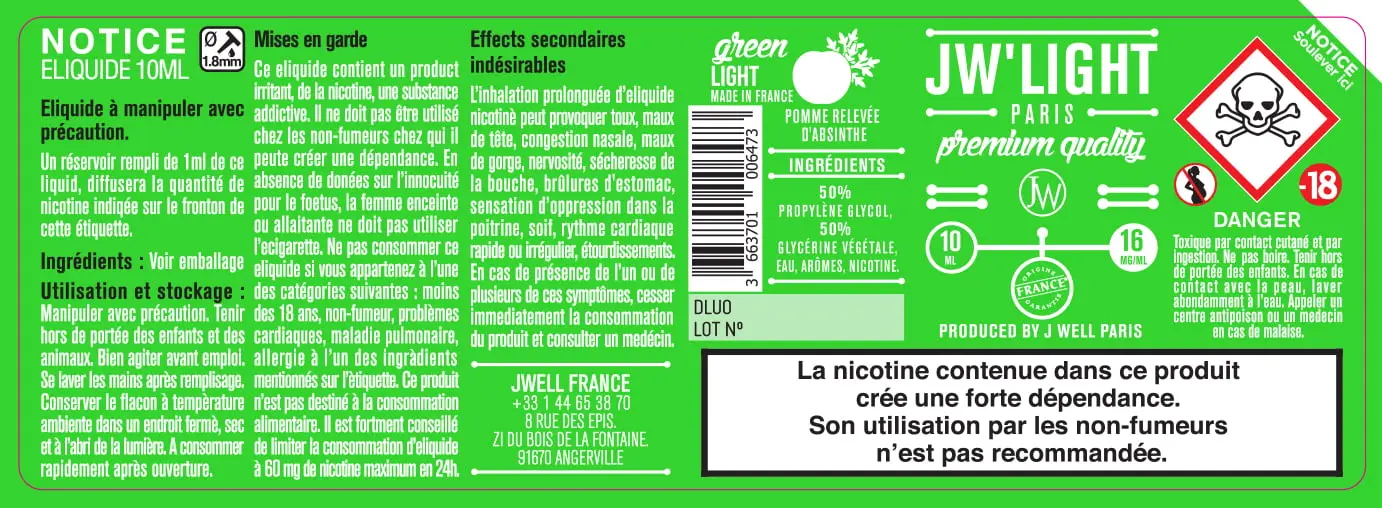 40X114 10ML GREEN-LIGHT-10ml-16mg