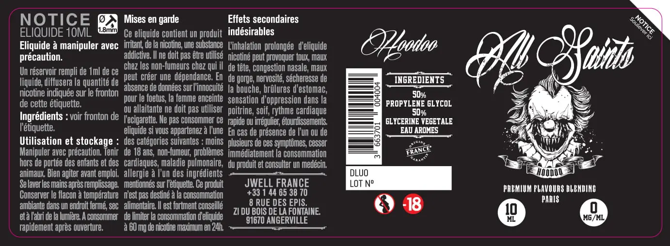 40X114 10ML HOODOO-10ml-0mg