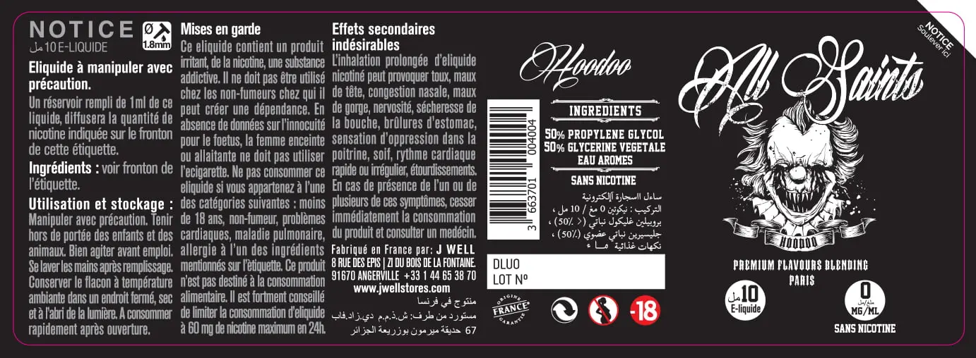 40X114 10ML HOODOO 10ml ALGERIA-0mg