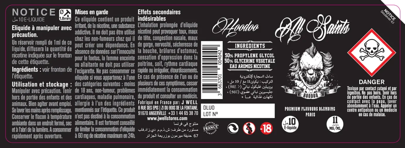 40X114 10ML HOODOO 10ml ALGERIA-11mg