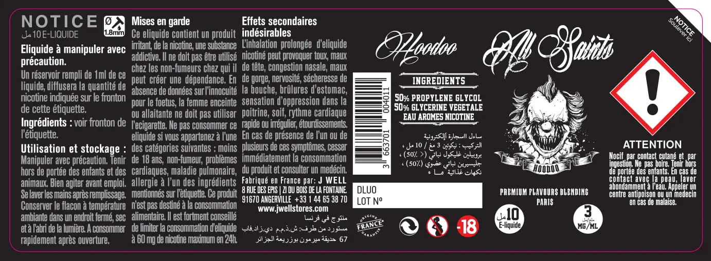 40X114 10ML HOODOO 10ml ALGERIA-3mg