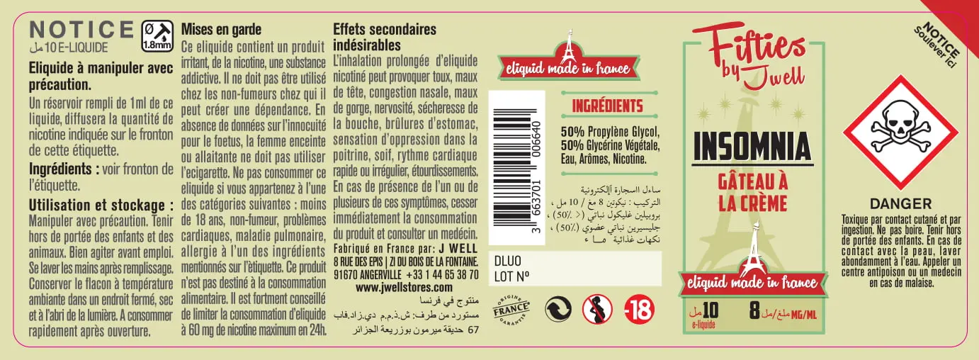 40X114 10ML INSOMNIA 10ml ALGERIA-8mg