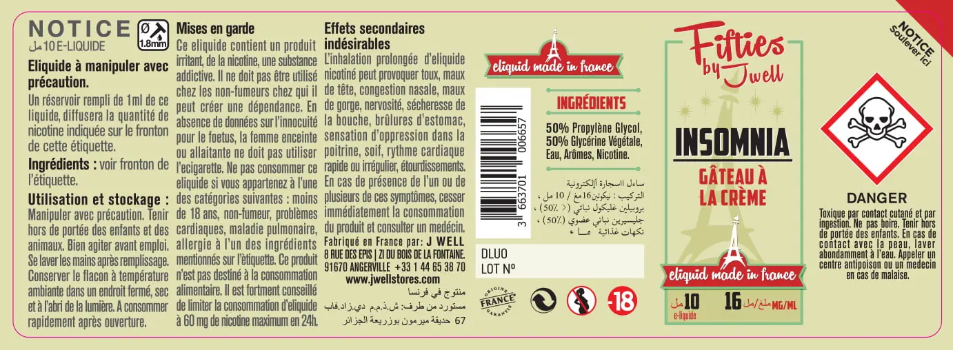 40X114 10ML INSOMNIA10ml ALGERIA-16mg