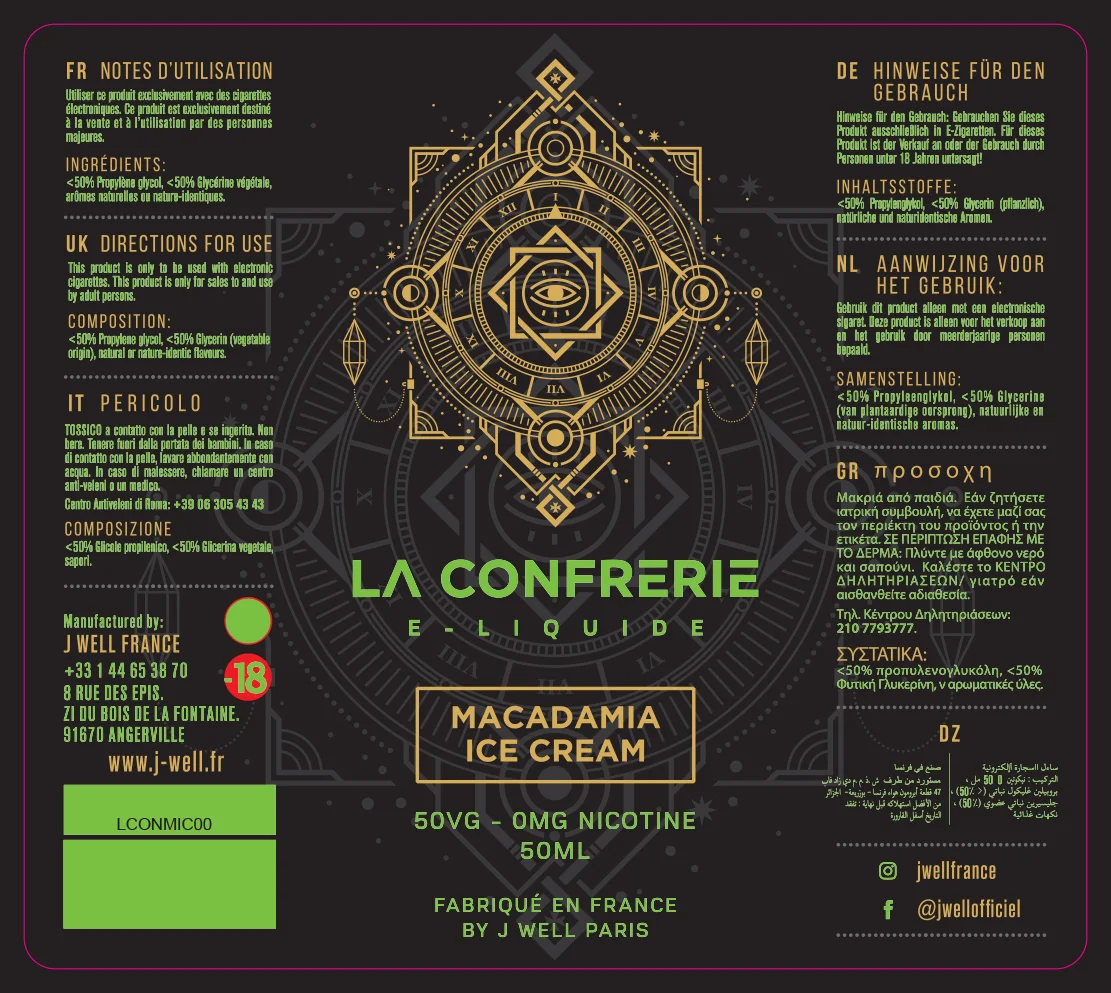 80X90 50ML LA CONFRERIE 50ml_MACADAMIA-ICE CREAM PPAG PELICOM ETX