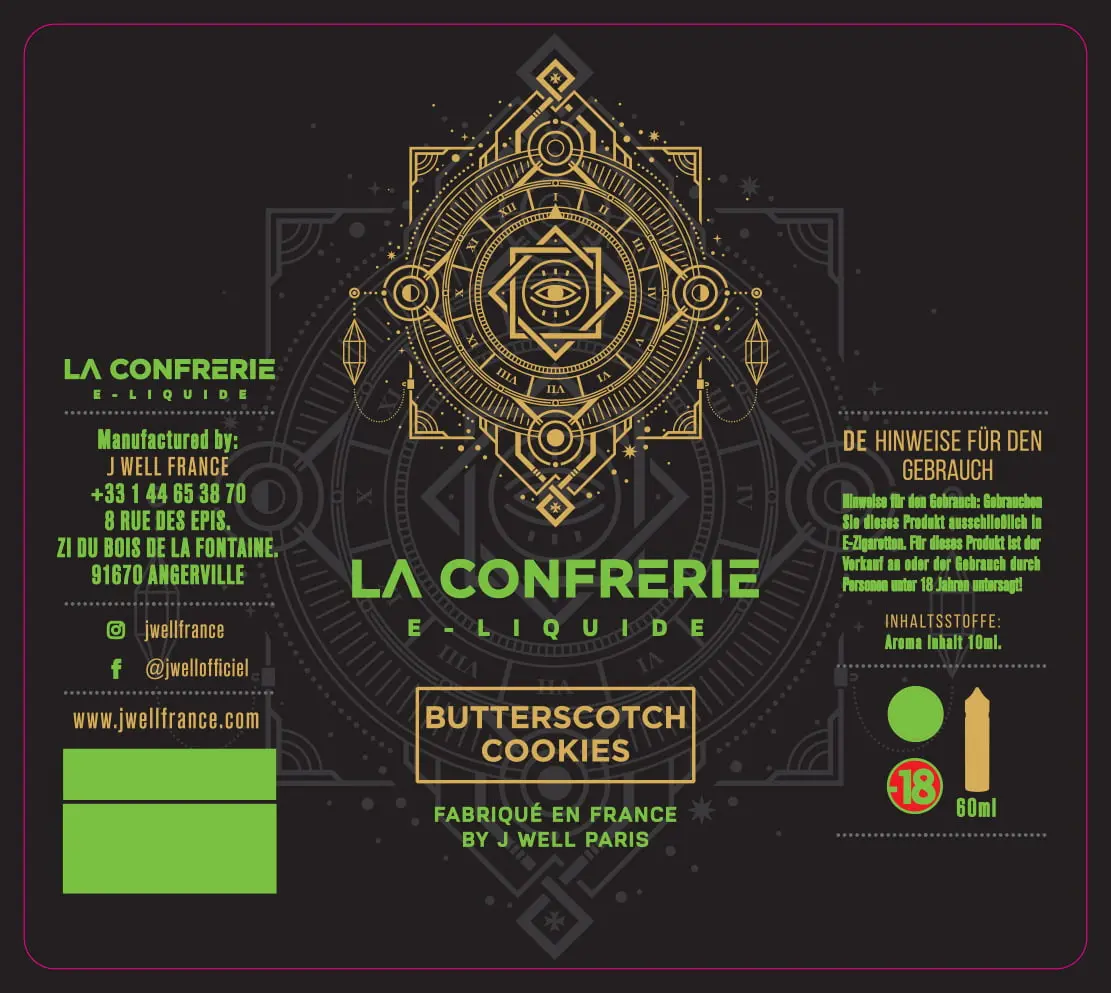 80X90 50ML LCONBC - LA CONFRERIE 60ml_BUTTERSCOTCH-COOKIES - ALLEMAND PELICOM