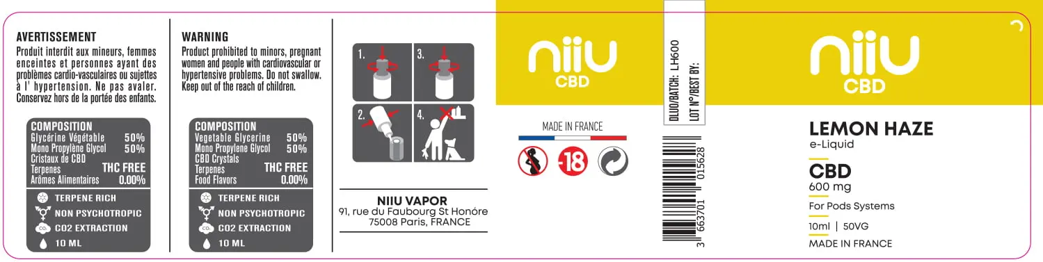 30X125 10ML LEMON-HAZE-CBD_600mg_NIIU_10ml-125x30mm