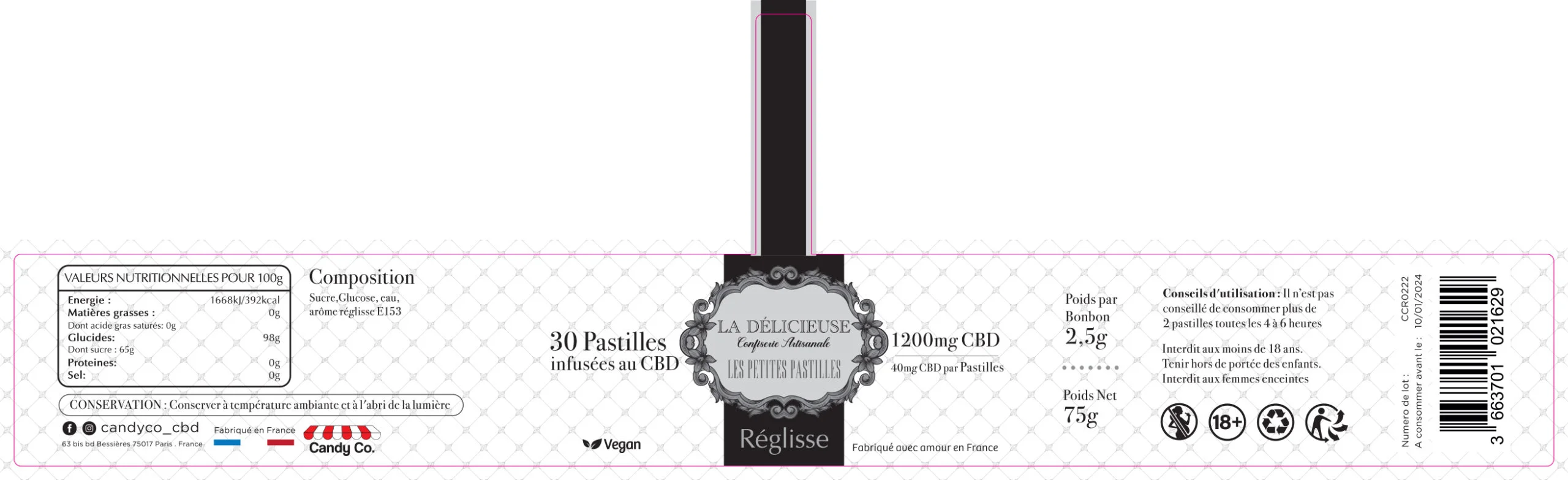 64X218 La Delicieuse-Pastilles-Noir (text edit)