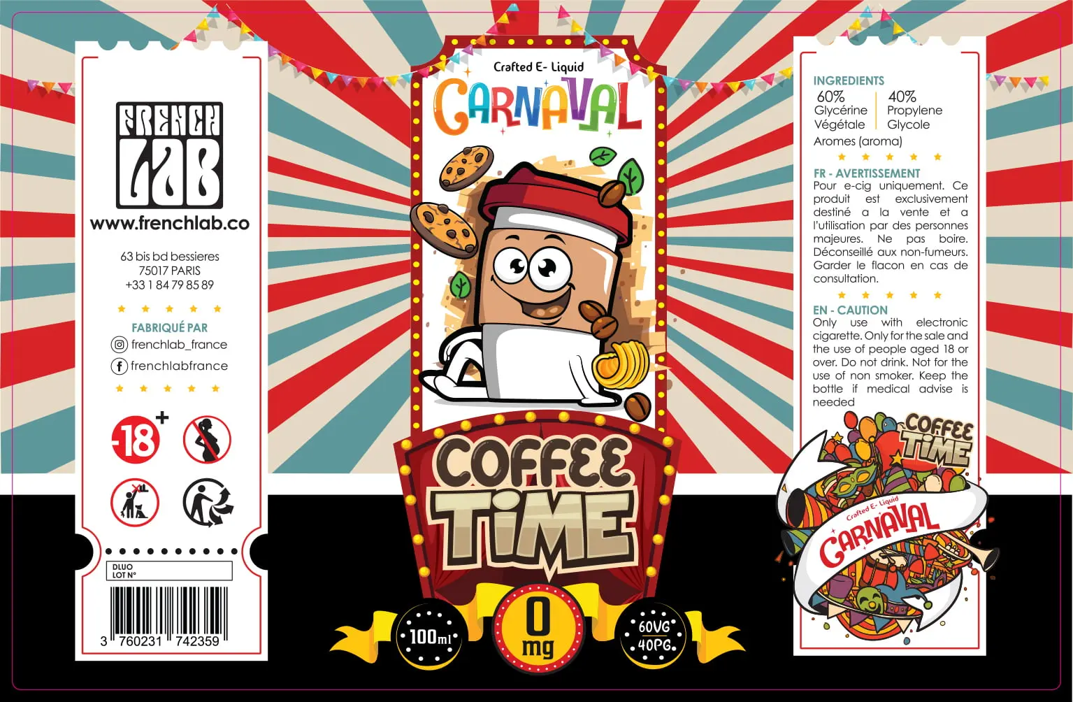 82X127 100ML Label-Carnaval-COFFEE TIME