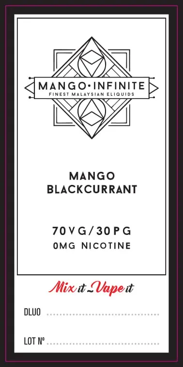 62X30 100ML MANGO BLACKCURRANT Mango Infinite_100ml Bottle