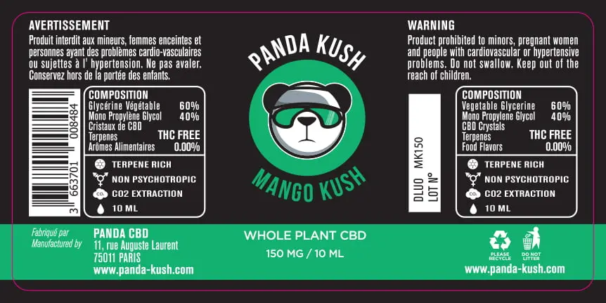 33.5X70 10ML MANGO KUSH_Panda Kush_150MG_10ml
