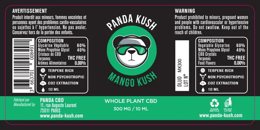 33.5X70 10ML MANGO KUSH_Panda Kush_300MG_10ml