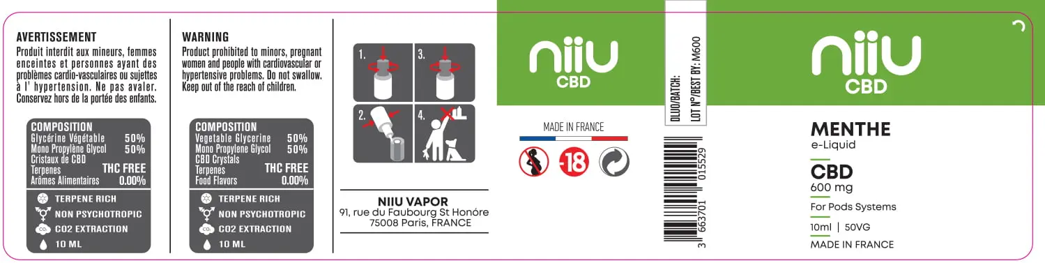 30X125 10ML MENTHE-CBD_600mg_NIIU_10ml-125x30mm