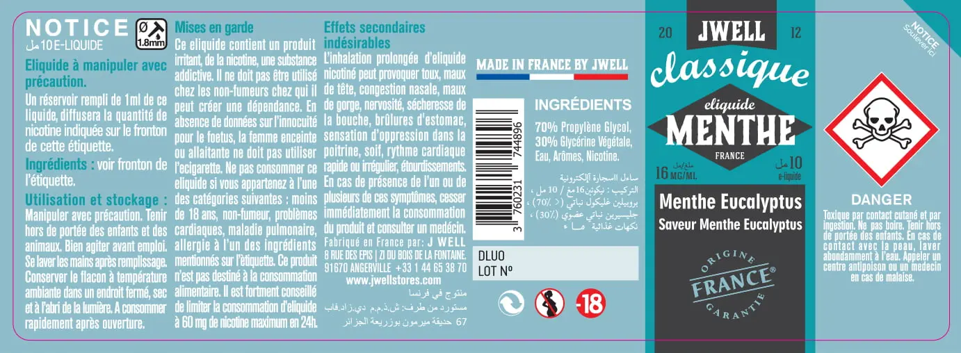 40X114 10ML MENTHE EUCALYPTUS 10ml ALGERIA-16mg