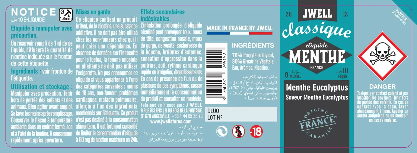 40X114 10ML MENTHE EUCALYPTUS 10ml ALGERIA-8mg
