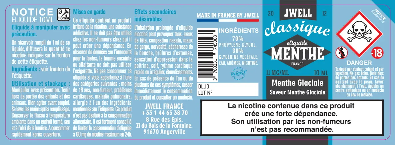 40X114 10ML MENTHE-GLACIALE-10ml-11mg