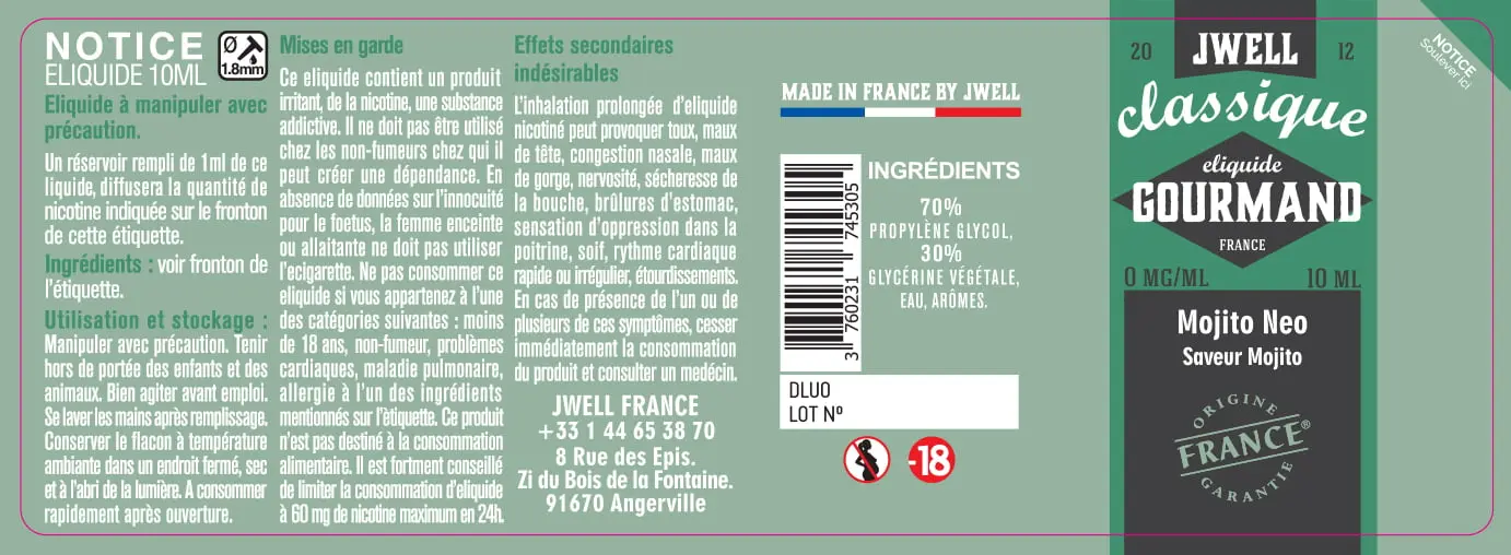 40X114 10ML MOJITO-NEO-10ml-0mg