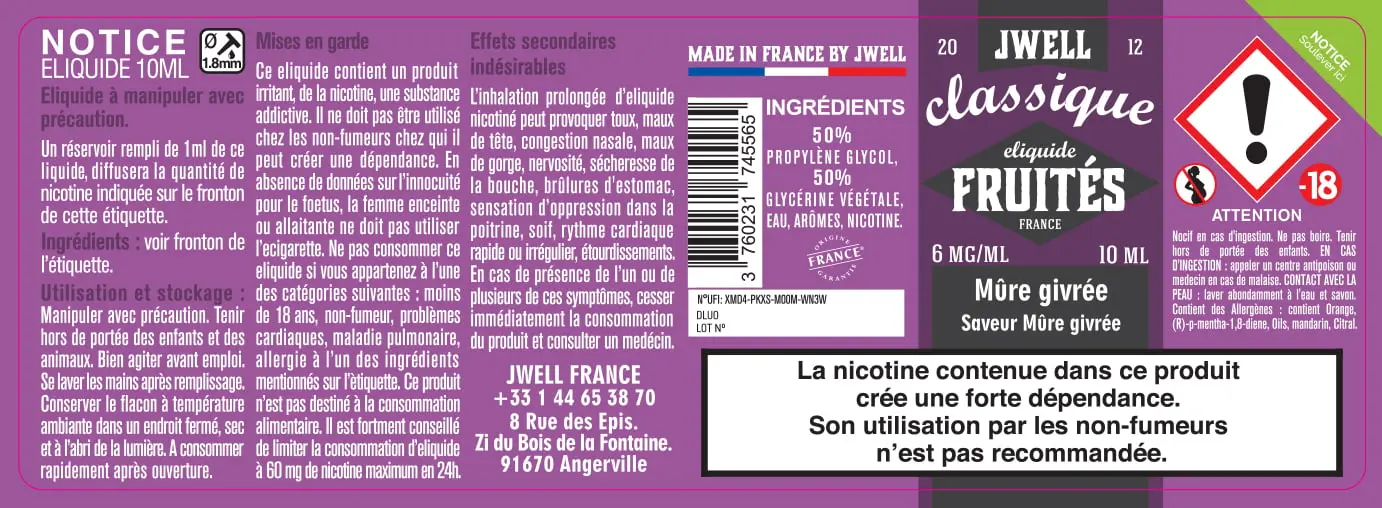 40X114 10ML MURE GIVREE 10ML_6MG_CLASSIC FRUITES