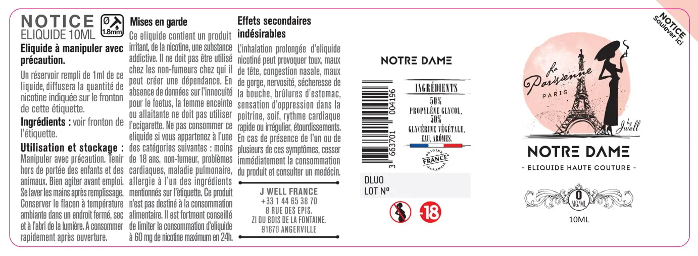 40X114 10ML NOTRE-DAME-10ml-0mg