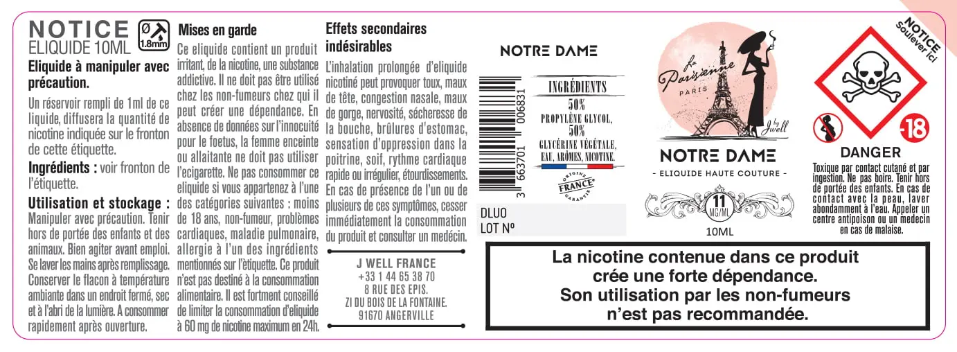 40X114 10ML NOTRE-DAME-10ml-11mg