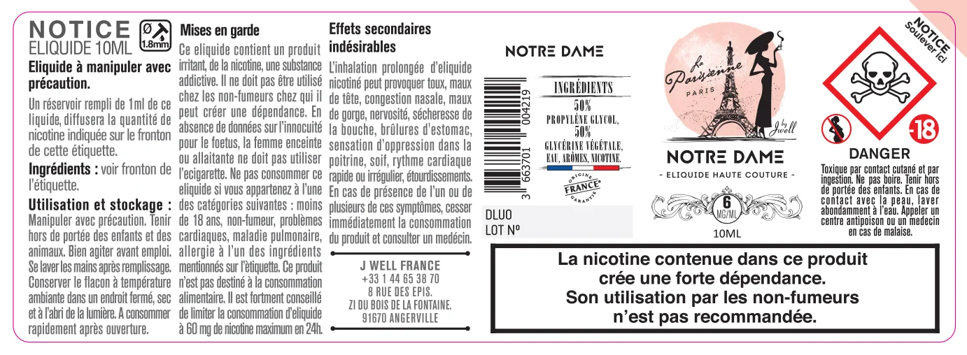 40X114 10ML NOTRE-DAME-10ml-6mg