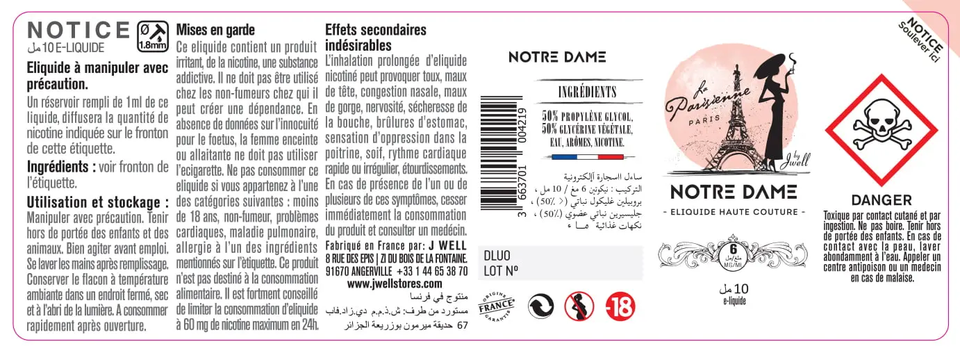 40X114 10ML NOTRE DAME 10ml ALGERIA-6mg