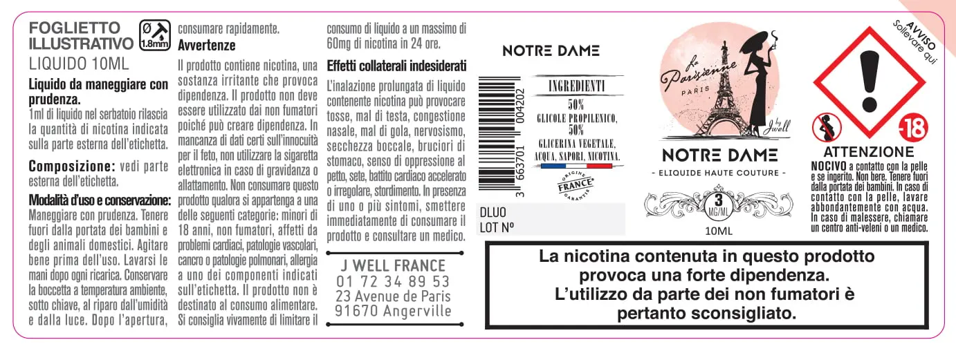 40X114 10ML NOTRE DAME 10ml-IT- 3mg