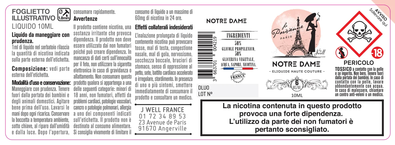 40X114 10ML NOTRE DAME 10ml-IT- 6mg