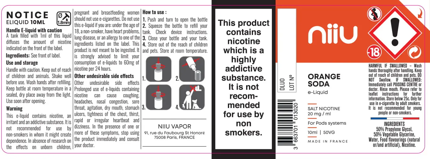 40X114 10ML Niiu Salt 20mg_10ml_UK Orange Soda