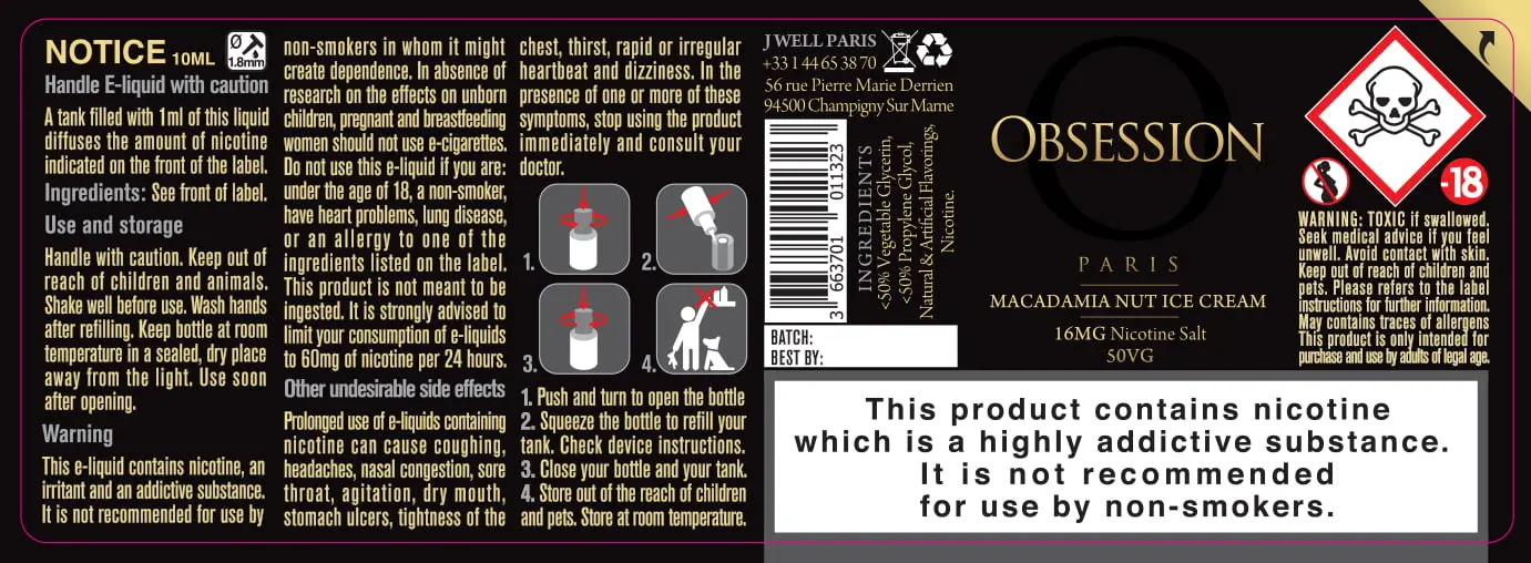 40X114 10ML OBSESSION 10ml-UK