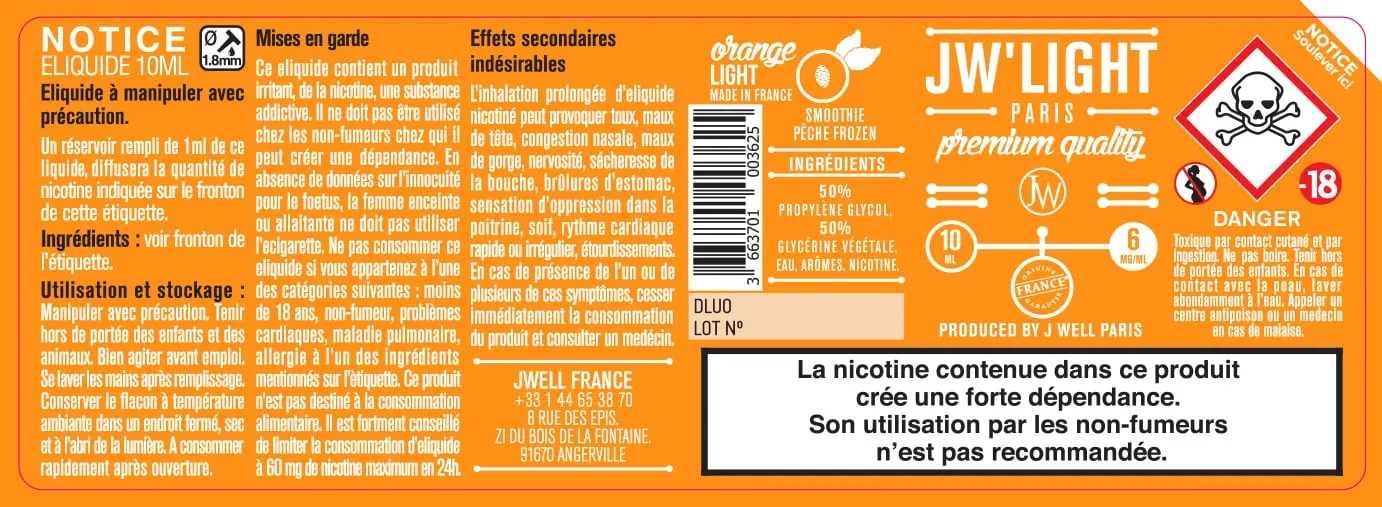 40X114 10ML ORANGE-LIGHT-10ml-6mg
