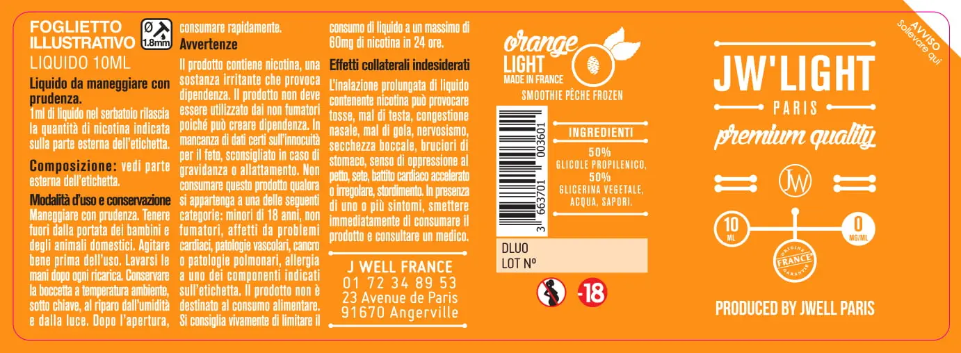 40X114 10ML ORANGE LIGHT 10ml-IT-0mg
