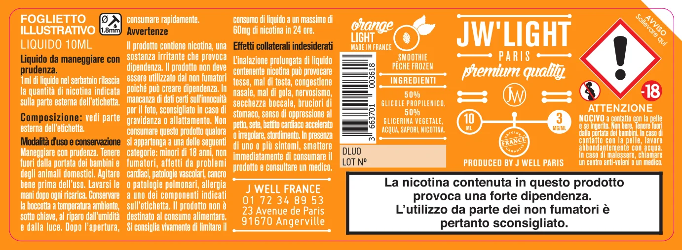 40X114 10ML ORANGE LIGHT 10ml-IT-3mg